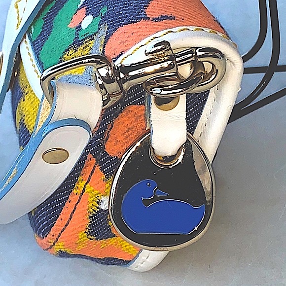 DOONEY & BOURKE WRISTLET BLUE JEAN GREEN ORANGE RED YELLOW PAINT LEATHER Y2K - Picture 6 of 9